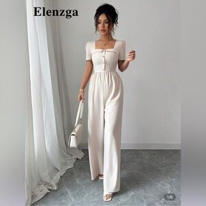 Elegant Cream Jumpsuit